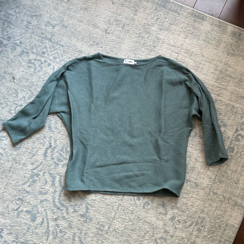 The Reset Blue Green Lightweight Knit Top